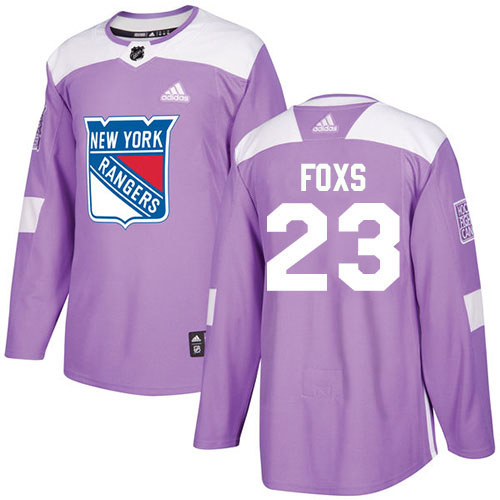 Adidas New York Rangers #23 Adam Foxs Purple Authentic Fights Cancer Stitched Youth NHL Jersey->youth nhl jersey->Youth Jersey